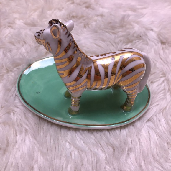 New Anthropologie zebra safari jewelry zenny dish - Picture 5 of 7